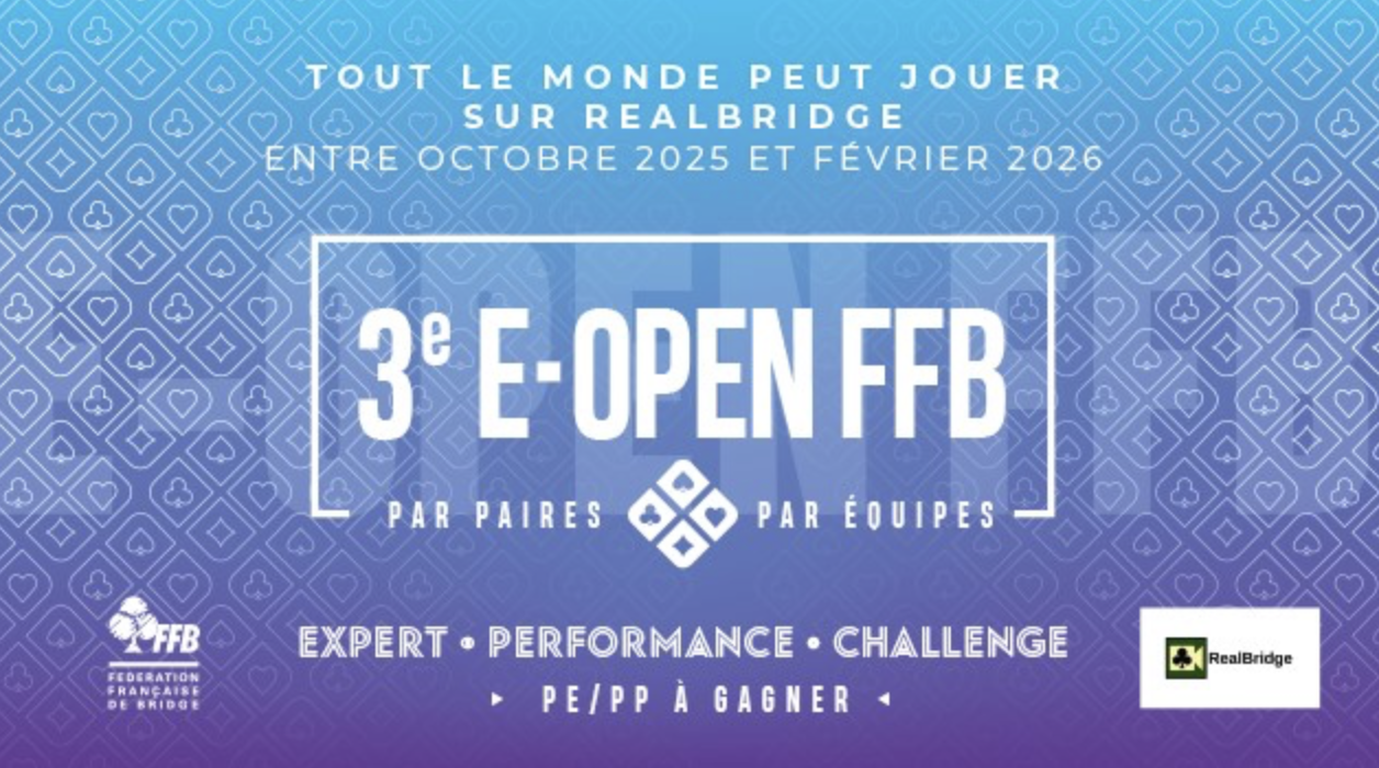 Participez aux 3es E-Open FFB sur RealBridge !