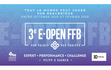 Participez aux 3es E-Open FFB sur RealBridge !